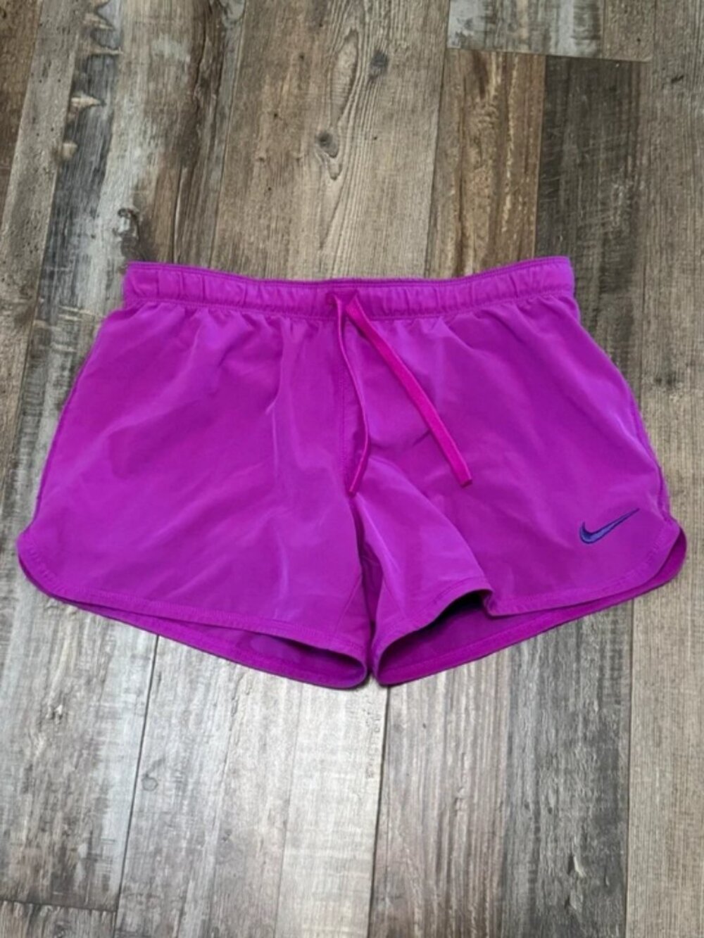 Nike Dri-FIT Purple 2-in-1 Running Shorts with "Just Do It" Waistband - Women's